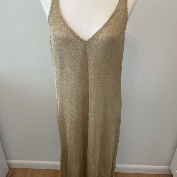 Show Me your Mumu Harlyn Dress Liquid Mesh Gold - Picture 4 of 6